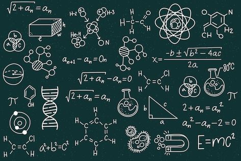 Hand drawn scientific formulas on chalkb... | Free Vector #Freepik #freevector #formula #mathematical-formula #science #chemical-formula Science Lab Experiments, Molecule Model, Modern Logotype, Research Logo, Science Formulas, Chemical Science, Adaptive Design, Chemical Equation, Chemistry Labs