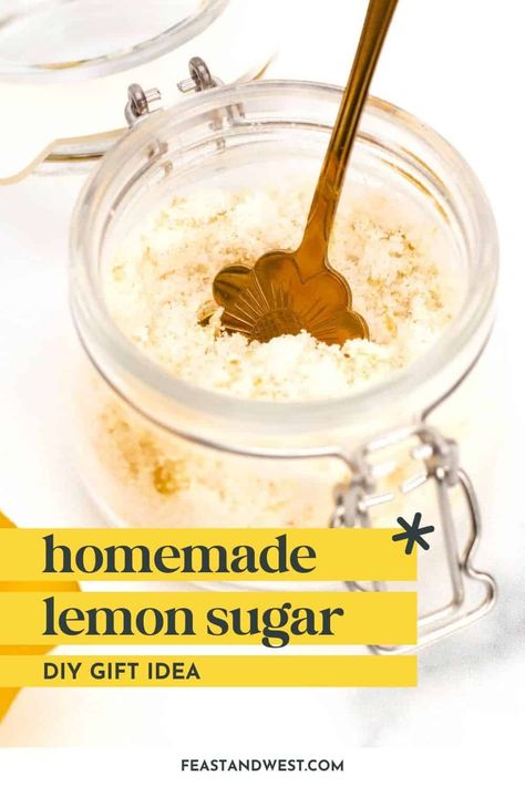 This easy lemon sugar is the perfect addition to almost anything. The light citrus flavor paired with sugary sweetness is oh so tasty! https://feastandwest.com/lemon-sugar/ Lemon Cocktails, Candied Lemon Slices, Garnish Ideas, Microplane Zester, Iced Lemon Pound Cake, Tart Flavors, Lemon Drop Cookies, Infused Sugar, Margarita Salt