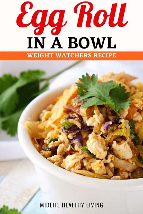 Did you know you can make a WW egg roll in a bowl? This Weight Watchers Freestyle egg roll in a bowl is simple, quick, and perfect for lunch or healthy dinner on the go.Egg roll in a bowl Weight Watchers style is a little lighter, healthier, and points consciously than regular egg roll recipes.If you are looking for the recipe for egg roll in a bowl this is a great place to start. It Slow Cooker Sloppy Joes, Weigh Watchers, Egg Roll In A Bowl, Egg Roll Recipes, Calorie Recipes, Coleslaw Mix, Egg Roll, Bowl Recipe, Egg Rolls