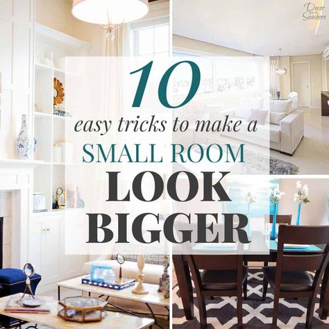 Small Room Look Bigger, Small Room Paint, Bedroom Big, Film Decor, Room Look Bigger, Big Bed, Traditional Interior Design, Small Room Design, Room Remodeling