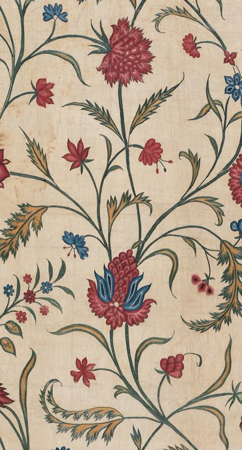 Indian Chintz Prints, South Indian Patterns, Indian Textiles Aesthetic, Indian Floral Pattern Design, South Asian Patterns, Indian Textile Patterns, Indian Wallpaper Aesthetic, Indian Prints And Patterns, Indian Textile Prints