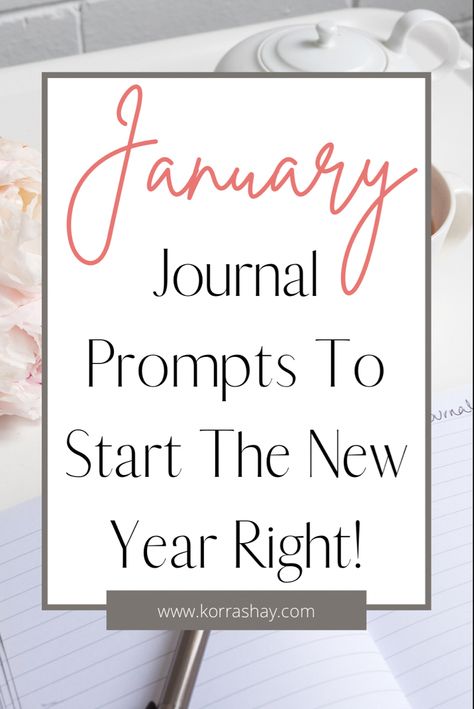 January journal prompts to start the new year right! January journal prompt lists. Journal prompts for January! Journal Prompts For January, Working On Self, January Journal Prompts, Improving Myself, January Writing Prompts, January Journal, January Writing, Journal Topics, Daily Journal Prompts