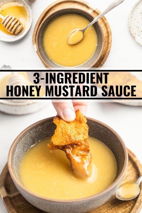 3-Ingredient Honey Mustard Sauce - The Whole Cook Paleo Honey Mustard, Homemade Honey Mustard Sauce, Easy Honey Mustard, Honey Mustard Sauce Recipe, Creamy Honey Mustard, Mustard Sauce Recipe, Honey Mustard Dip, Honey Mustard Recipes, Creamy Honey