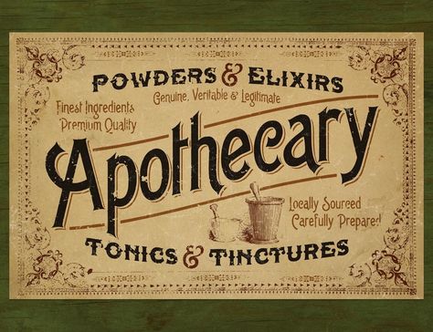 Apothecary Sign, Apothecary Decor, Apothecary Labels, Etiquette Vintage, Foto Transfer, Antique Signs, Vintage Medical, Vintage Packaging, George Nelson