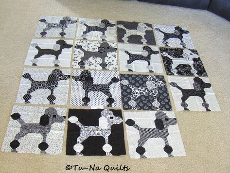 Poodle Quilt, Fusible Applique, Standard Poodles, Bee Inspired, Pretty Quilt, Quilts Ideas, Standard Poodle, Life Happens, Quilt Block