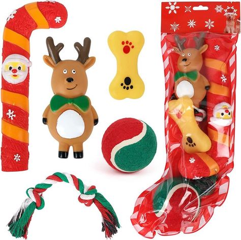 DOG STOCKING TOYS SQUEAKY TOYS QUALITY AND DURABLE IDEAL CHRISTMAS GIFT FOR DOGS SUITABLE AND STORAGE Puppy Stocking Stuffers, Cute Dog Toys, The Santa Claus, Dog Christmas Stocking, Dog Stocking, Pet Corner, Dog Christmas Gifts, Toy Brand, Dog Chew Toys