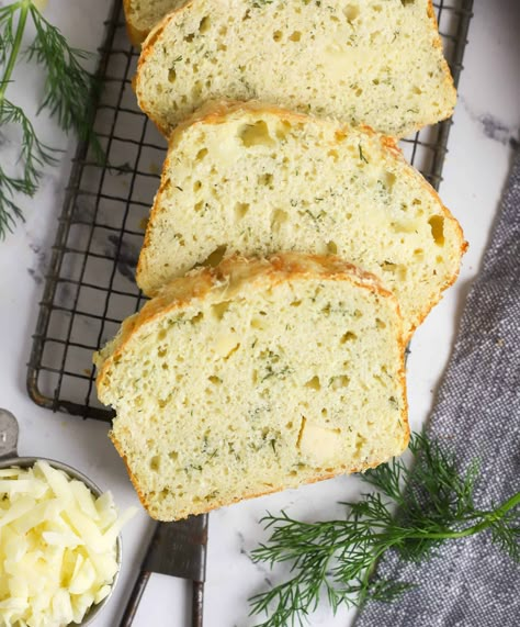 Cheesy Dill Bread Cheddar Dill Bread Machine, Gluten Free Dill Bread, Dill Quick Bread, Cheddar Dill Bread, Cheesy Dill Pickle Bread, Bread Machine Dill Bread, Cheesy Quick Bread, Cottage Cheese Dill Bread, Dill Pickle Bread Recipes