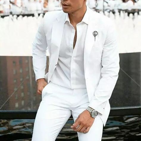 Summer White Linen Men Suits for Wedding Suits Man Blazer Latest Design Groom Tuxedo 2Piece(Coat+Pants) Slim Fit Terno Masculino Prom Dresses For Men, Prom Looks For Guys, Linen Groom, Groom Suit Summer, Men's Tuxedo Wedding, Groom Tuxedo Wedding, Tuxedo Wedding Suit, White Wedding Suit, Stil Masculin