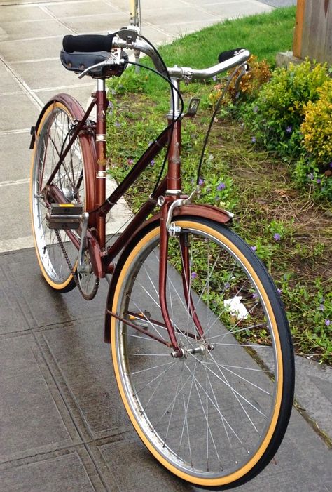 Ryan's Rebuilds: Raleigh Sports DL22L 3 speed Ladies bicycle (1974?) Vintage Raleigh Bicycles, Cycling Reference, Ladies Bicycle, Raleigh Bicycle, Raleigh Bikes, Bicycle Pictures, Classic Bicycle, Airborne Army, Touring Bicycles