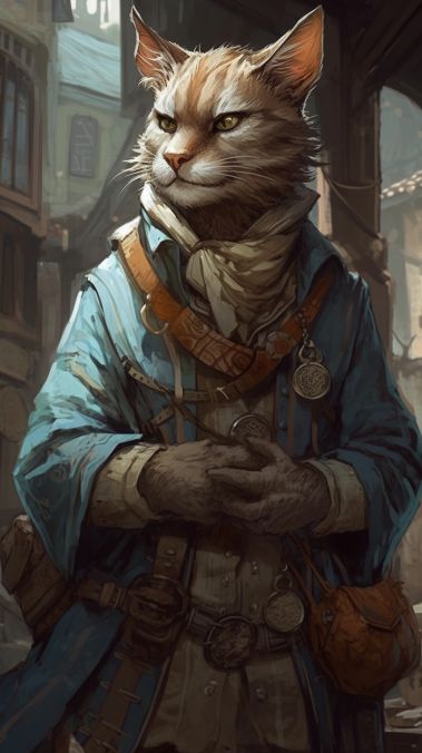 Tabaxi Artificer Dnd, Orange Tabaxi Dnd, Dnd Tabaxi Pirate, Tabaxi Pirate, D&d Npc, Dnd Npc Art, Tabaxi Dnd, Dnd Tabaxi, Dnd Races