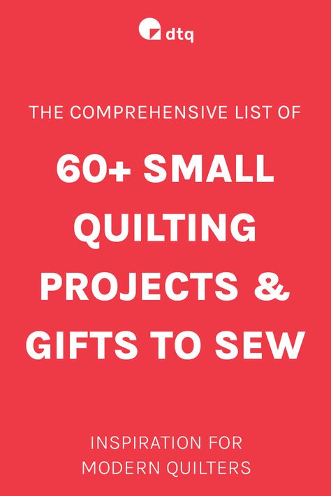 Discover 60+ ideas of small quilting projects and gift to sew. Discover fun and useful tutorials for pillows, wall art, yoyo quilt, upcycled clothes, table runners, gifts for babies and toddlers, potholders, oven mitts, tea towels, placemats, coasters, mug rugs, totes and bags, pencil cases and pouches, small quilting projects for Christmas. Have fun sewing! Mini Quilting Projects, Gifts To Quilt, Quick Quilt Projects, Christmas Market Sewing Ideas, Small Quilted Projects Free Patterns, Quick Quilted Gifts, Holiday Sewing Projects Diy Gifts, Quilted Christmas Gifts To Make, Quilted Crafts To Make And Sell