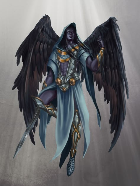 Deva Dnd Art, Dnd Angel Art, Dnd Fallen Angel, Dnd Angel, Angel Concept Art, Corrupted Angel, Strange Gods, Creature Reference, Dnd Monster