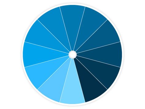 Monochromatic. It's simply one color in varying intensities from light to dark. Blue Color Wheel, Color Wheel Design, Color Wheel Art Projects, Color Wheel Projects, Types Of Color Schemes, Color Wheel Art, Analogous Color Scheme, Monochromatic Color Scheme, Color Circle