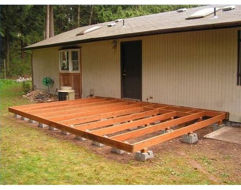 How to Build a Deck With Deck Blocks | eHow.com  ***Repinned by Normoe, the Backyard Guy (#1 backyardguy on Earth) Follow us on; http://twitter.com/backyardguy Ground Level Deck, Building A Floating Deck, Laying Decking, Pergola Diy, Floating Deck, Patio Pergola, Wooden Deck, Backyard Gazebo, Wood Patio