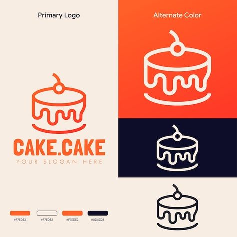 Baking Graphic Design, Pastry Logo Design Ideas, Sweets Logo Design Ideas, Baking Logo Ideas, Cake Branding Design, Cake Logo Design Ideas, Minimalist Bakery Logo, Cute Bakery Logo, Cake Bakery Logo Design