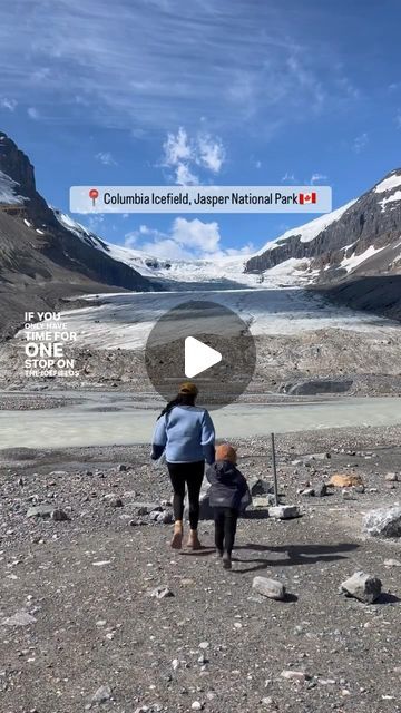 Shannon  Bearzatto🌲Canadian Outdoor Adventure Mom on Instagram: "📍Columbia Icefield, Jasper National Park, AB 🇨🇦

(SAVE for future trip planning)

This trail at the Columbia Icefield allows you to get up close and personal to the foot of the Athabasca glacier (which is the most visited glacier in North America). ⚠️But please don’t cross the barrier as there are hidden crevasses and the barrier is there for your safety. You’ll want to do a guided tour if you want to venture right out on the glacier. Otherwise, it’s a fantastic FREE adventure right off the side of the road. 

🚗1 hour and 15 minutes north of Lake Louise village and 1 hour and 10 minutes south of the town of Jasper. (Basically the half way point)
🥾1.4km out and back trail (if you get parking in the lower parking area)
🏔 Stop Assuming, Athabasca Glacier, Adventure Mom, Kids Hiking, Icefields Parkway, Parking Area, Leave No Trace, Jasper National Park, Hiking With Kids