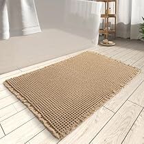 Boho Bath Mat, Floor Machine, Washable Bathroom Rugs, Hot Melt Adhesive, Bathroom Floor Mat, Bathroom Bath Mats, Bathroom Mat, Bathroom Floor, Waffle Weave