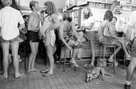 Rennie Ellis. 'At the Pub, Brisbane' 1982 Rennie Ellis, Fun Police, Dog Lounge, Airlie Beach, Australian Photographers, The Pub, Documentary Photographers, A Moment In Time, Brisbane Australia