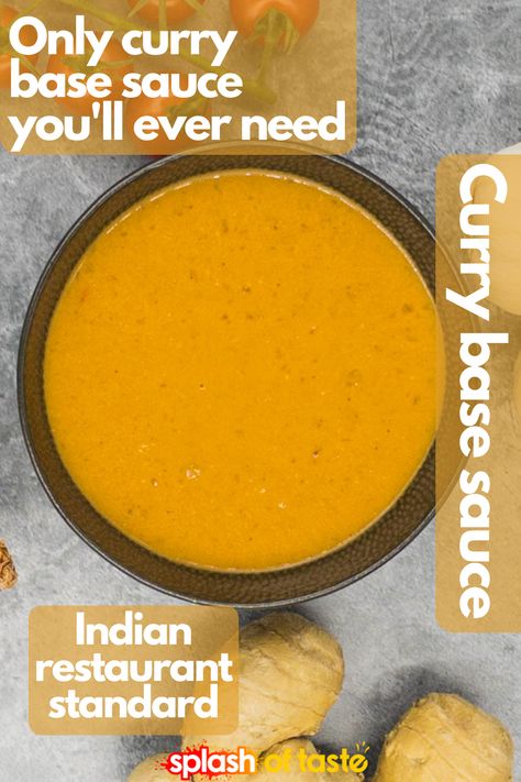 North Indian Curry, Basic Curry Sauce, Healthy Curry Sauce, Vegan Curry Sauce Recipe, How To Make A Curry Sauce, Curry Base Sauce, Basic Curry Recipe, Best Indian Vegetarian Recipes, Diy Curry Paste