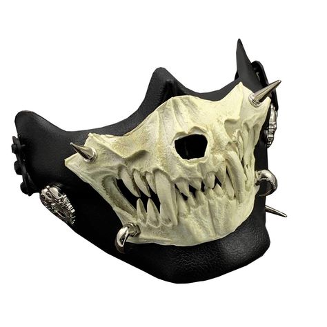 PRICES MAY VARY. Style: steampunk size:one size Cool! Skull Skeleton Half Face Mask for Cosplay Masquerade Party Halloween Staff Magic, Skeleton Mask, Creepy Masks, Gas Mask Art, Masquerade Halloween, Halloween Clothing, Skeleton Costume, Half Mask, Style Steampunk