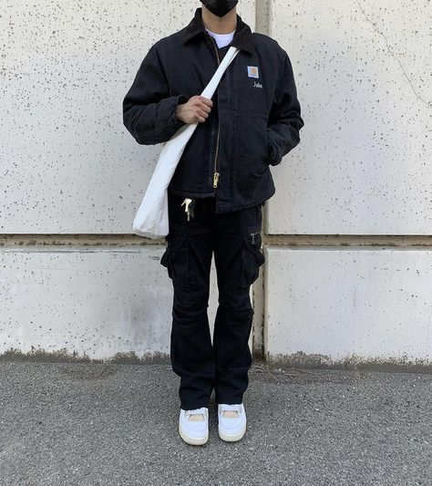 Dickies Jacket Outfit, Carhartt Outfit, Dickies Jacket, Y2k Outfits Men, Streetwear Inspiration, Hype Clothing, Black Men Street Fashion, Guys Clothing Styles, Jacket Outfit