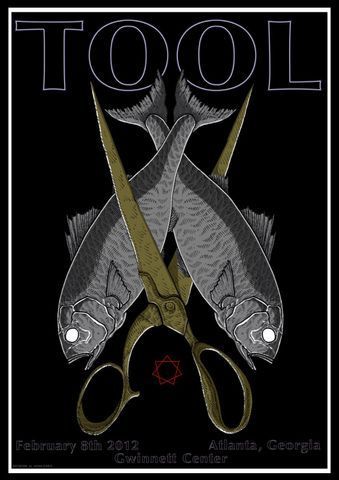 2012/02/08 - Duluth, GA Tool Band Poster, Tool Band Art, Tool Concert, Tool Band Artwork, Tool Artwork, Band Artwork, Duluth Georgia, Tool Poster, Grey Artwork