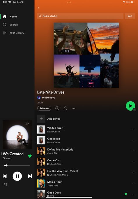 Music Spotify Late Night Drive Playlist, Night Drive Playlist, Drive Playlist, Car Playlist, Rnb Music, Playlist Names Ideas, Therapy Playlist, Night Drives, Night Music