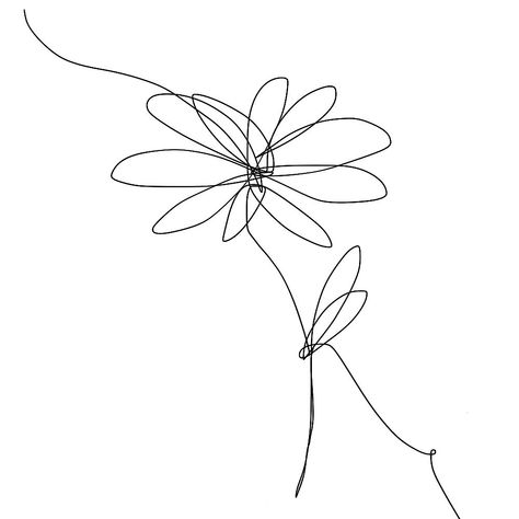 One Line Daisy Drawing, Red Bubble Daisies Line Art, Daisy One Line Drawing, Single Line Daisy Tattoo, One Line Daisy, Daisy Line Tattoo, Line Daisy Tattoo, Line Art Daisy, Daisy Line Drawing, Daisy Line Art