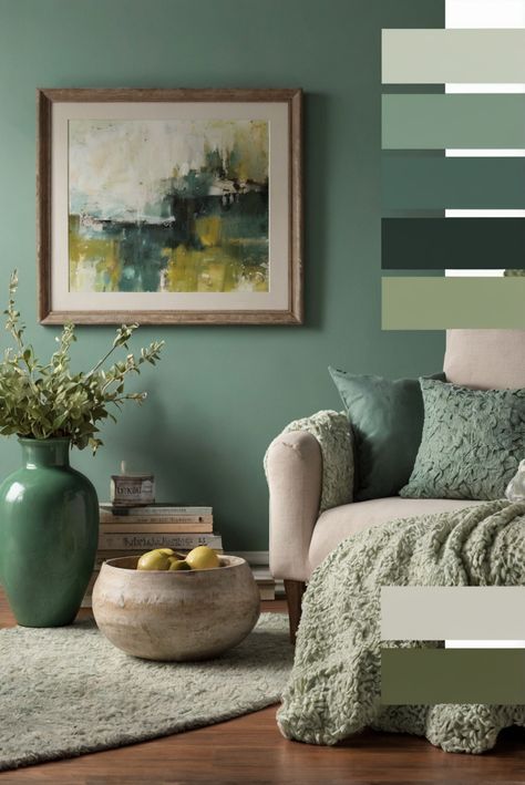 Transform your living space with the stunning BM Moonshine Green - the ultimate choice for a modern update. Get ready to discover the secrets of a refreshed look!
#ad  

home decor interior design, interior bedroom design, living room interior, kitchen designs
#Colortrend
#wallpaint2024 #color2024 
#DIYpainting #DIYhomedecor #Fixhome Bm Moonshine, Green Color Palette Living Room, Interior Bedroom Design, Green Walls Living Room, Neutral Wall Colors, Living Room Upgrades, Color Palette Living Room, Neutral Furniture, Accent Wall Paint