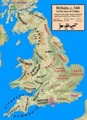 History Of Wales, Saxon History, Anglo Saxon History, Language Map, Map Of Britain, England Map, Roman Britain, The British Empire, Celtic Warriors