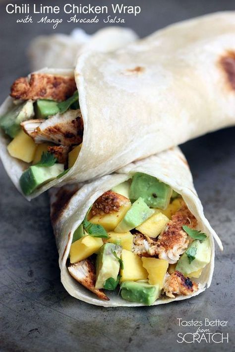 60+ Easy Wrap Recipes - Ideas for Sandwich Wraps—Delish.com Easy Fresh Salsa, Cashew Crunch, Chicken Cashew, Chili Lime Chicken, Mango Avocado Salsa, Tastes Better From Scratch, Mango Avocado, Sandwich Wraps, Cashew Chicken