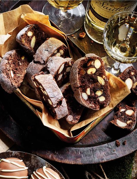 Chocolate orange cantuccini biscuits recipe | Sainsbury's Magazine Cantuccini Recipe, Edible Christmas Gifts, Dessert Wine, Italian Chocolate, Biscuit Recipes, Buttery Biscuits, Biscuits Recipe, Wine Desserts, Vegan Christmas