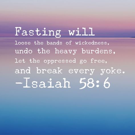 Fasting Quotes, Isaiah 58, Fast And Pray, Fast Quotes, Prayer And Fasting, Bible Study Notes, Prayer Scriptures, Bible Knowledge, Inspirational Prayers