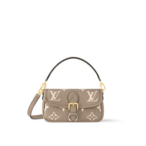 LOUIS VUITTON® - Nano Diane - Bicolore Tourterelle Creme Louis Vuitton Purses, Louis Vuitton Purse, Luxury Purses, Best Wallet, Fancy Bags, Belt Style, Louis Vuitton Official, Wallet Pouch, Monogram Bag