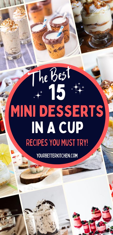 Who doesn't like a good mini dessert in a cup? We found a variety of desserts in a cup for you to explore. From pudding to panna cotta, cookie cups filled with milk, and everything in between we have you covered. So, check out this exciting list of treats now! Truffle Cups Recipe, Individual Pudding Cups, Small Pudding Desserts, Small Desserts For Parties, Small Dessert Table Ideas, Desserts Shooters, Desserts In A Cup, Shooters Recipes, Sweet Sides