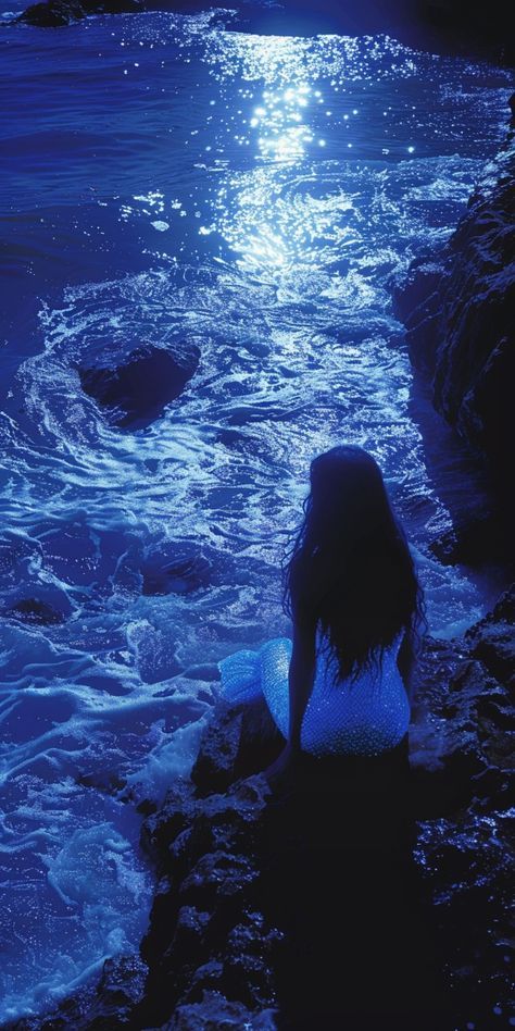 Dark Mermaid Core, Mermaid Aesthetic Dark, Siren Aesthetic Wallpaper, Ocean Core Aesthetic, Siren Wallpaper, Mermaid Underwater, Dark Beach, Dark Mermaid, Swimming In The Ocean