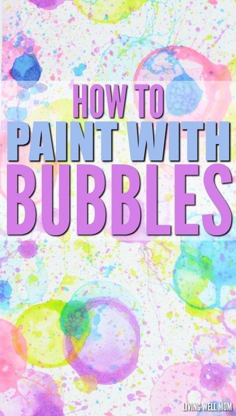 Paint With Bubbles, Spooky Symbols, Bubble Crafts, Bubble Activities, Bubble Painting, Kids Bubbles, Painting Activities, Summer Crafts For Kids, Glue Stick