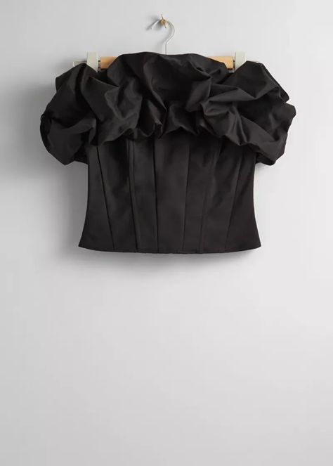 Ruffled Corset Top | & Other Stories US Girl's Back, Corsets And Bustiers, Chic Blouses, Simply Chic, Back Women, Bustiers, Fashion Story, Corsets, Swimwear Accessories