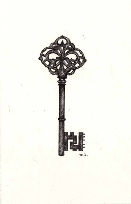 Skeleton Key Tattoo, Key Tattoo Designs, Skelton Key, Key Drawings, Key Tattoos, Key Tattoo, Old Key, Old Keys, World Tattoo