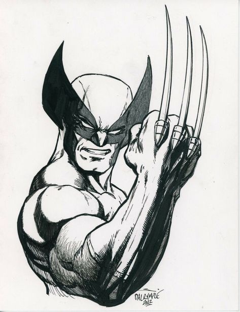 Wolverine Tattoo Ideas X Men, Wolverine Tattoo Design, Wolverine Drawing Easy, Wolverine Drawing Sketches, Wolverine Art Sketches, Marvel Comics Tattoo, X Men Drawing, Wolverine Tattoo Ideas, Xmen Drawing