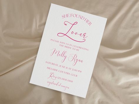 Excited to share this item from my #etsy shop: She Found Her Lover Bridal Shower, Taylor Inspired Bridal Shower, Lover Inspired Invitation, Lover Inspired Bachelorette Party She Found Her Lover Bridal, She Found Her Lover, Blue Sky Background, Photo Lab, Text Color, Bridal Shower Invitations, Bachelorette Party, Online Printing, Invitation Template