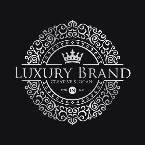 Floral Heraldic Luxury circle Logo template in vector for Restaurant, Royalty, Boutique, Cafe, Hotel, Jewelry, Fashion and other vector illustration Luxury Restaurant Logo, Gl Logo, Eastern Jewellery, Jewellery Logo Design, Royal Cafe, Circle Logo Template, Create A Logo Free, Letterhead Logo, Boutique Cafe