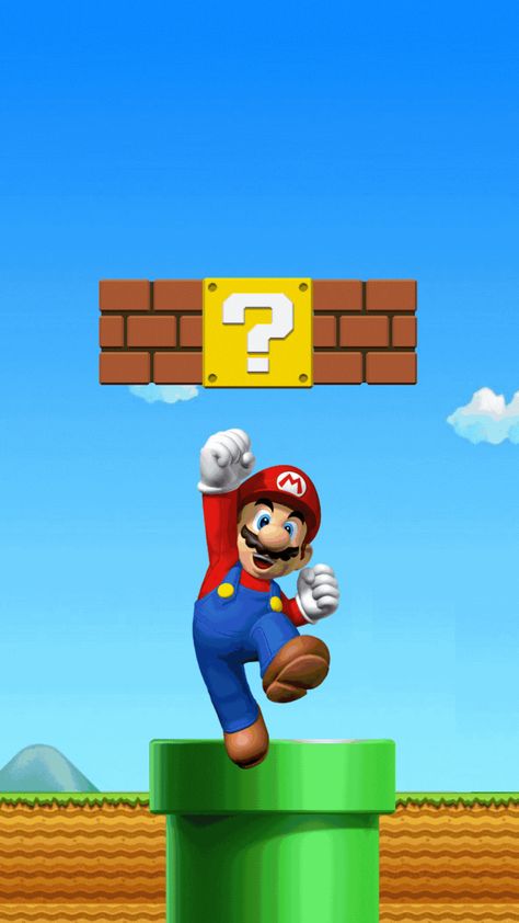 Mario Gif, Iphone Cartoon, Mario E Luigi, Super Mario Games, Mario Bros Party, Mario Games, Super Mario World, Birthday Balloon Decorations, Super Mario Brothers