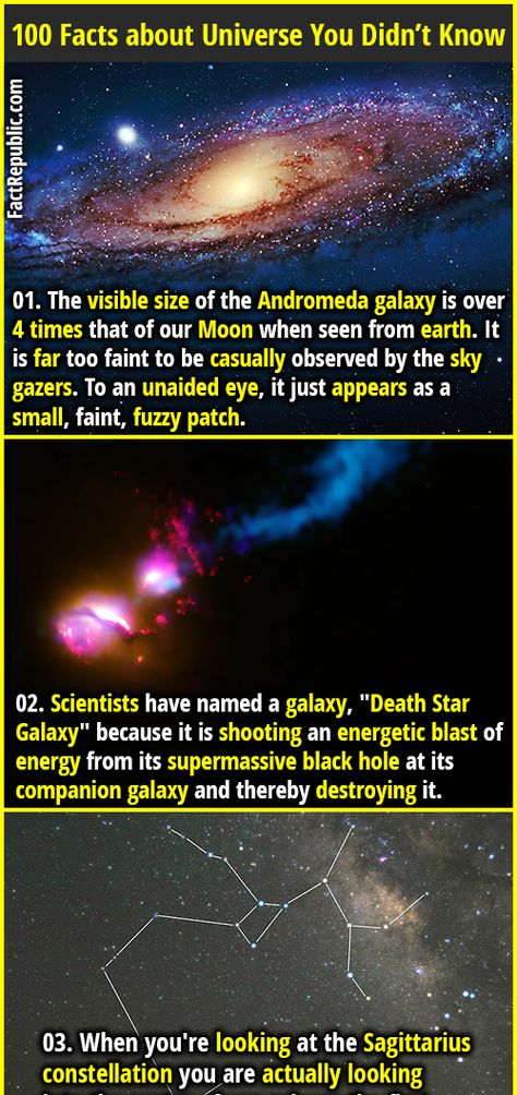 11. According to Article VIII of the Outer Space Treaty of 1967, you can be arrested for a crime committed anywhere in the known universe. 12. If you could. Space Is An Ocean, Stars Facts, Space Facts For Kids, Facts About Universe, Outer Space Facts, Universe Facts, Stars Science, About Universe, Galaxy Facts