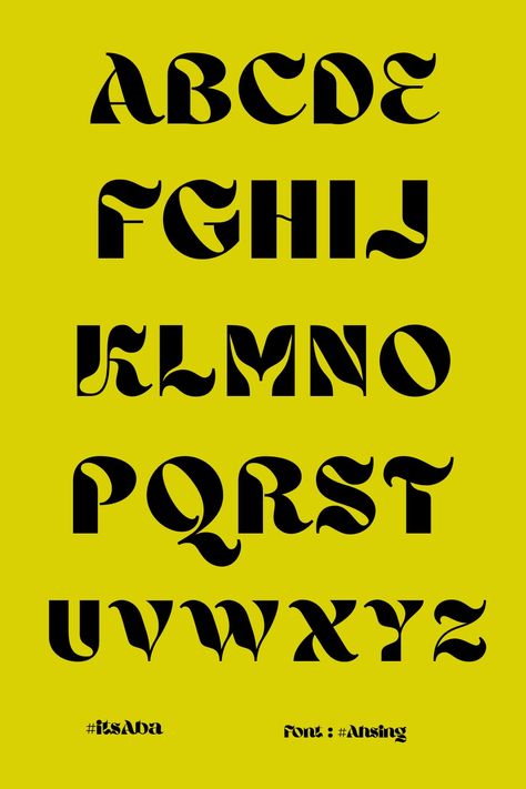 Funky Typography Design, Cute Font Canva, Hipster Typography, E Typography, 2023 Typography, Interesting Fonts, Typography Design Alphabet, Artsy Fonts, Cool Fonts Alphabet