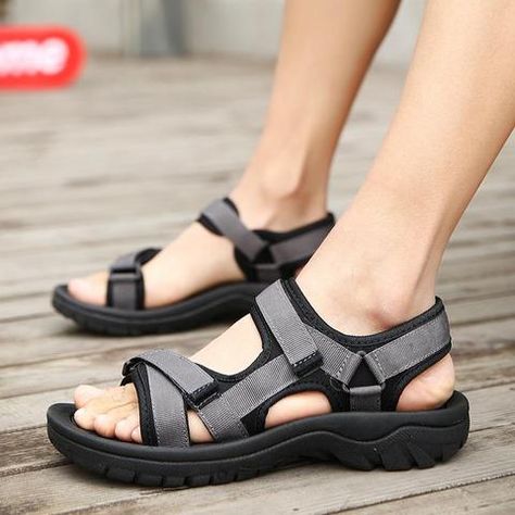 Love Myun New Summer Sandals-Sandal-Love Myun-Black-10-TouchyStyle Sport Sandals Outfit, Summer Shoes Men, Fluffy Sandals, Heel Sandals Outfit, Black Casual Shoes, Mens Summer Shoes, Casual Shoes Outfit, Nice Sandals, Men Sandals