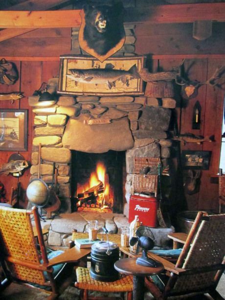 Classy Cabin, Fireplace Cabin, Animal Remains, Cozy Lodge, Rustic Fireplace, Log Cabin Living, Adirondack Style, Cabin Rustic, Hunting Land