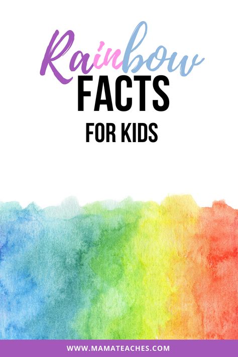 Rainbow Facts, Fair Week, Curriculum Planner, About Rainbow, Kids Questions, March Themes, Fun Facts For Kids, Preschool Letter, Ss 2024