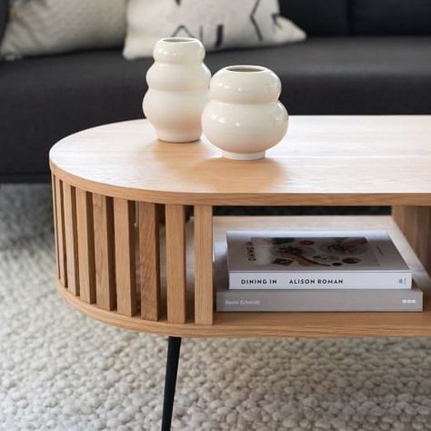 Round Living Room Table, Oval Wood Coffee Table, West Elm Coffee Table, Coffee Table Inspiration, Oval Coffee Table, Steel Coffee Table, Oval Coffee Tables, Coffee Table Styling, Small Coffee Table