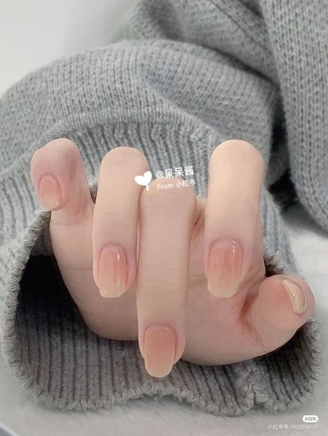 Jelly Nails Gel, Glazed Nails, Nails Korean, Ideas For Autumn, Korean Nail, Korean Nail Art, Nails Gel Nails, Hippie Nails, Nails Nude